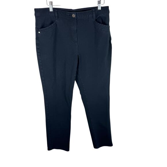 Chico's So Lifting Black Mid Rise Stretchy Elastic Band Jeans Women's Sz 1.5 10 - Picture 1 of 7